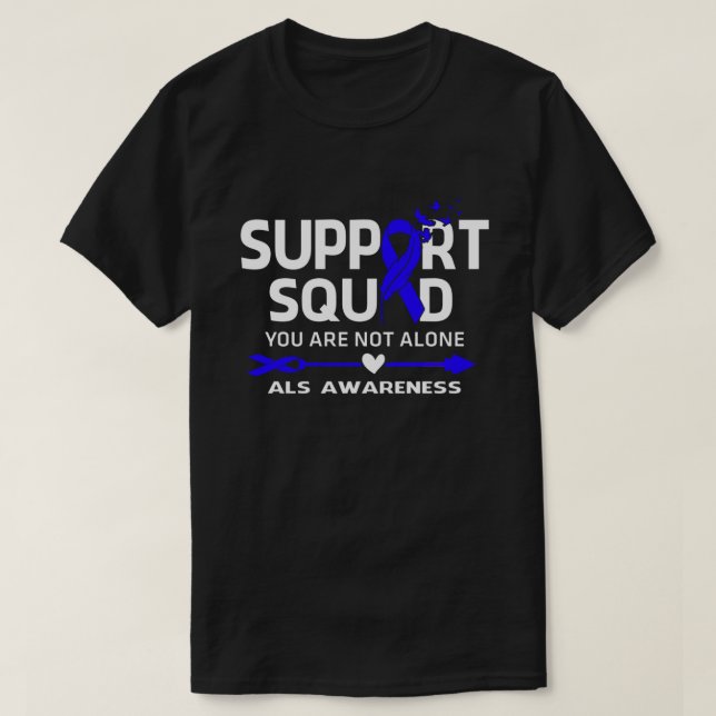 T-shirt Équipe de soutien aux guerriers - SLA (Design devant)