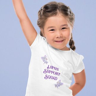 T-shirt Équipe de soutien aux papillons violets Lupus