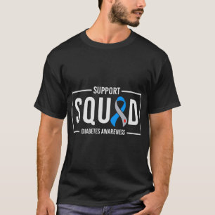T-shirt Équipe de soutien Blue T1D Type 1 Sensibilisation 