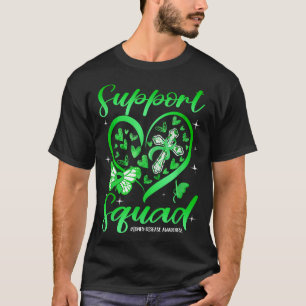 T-shirt Équipe de soutien Croix chrétienne du cœur Maladie