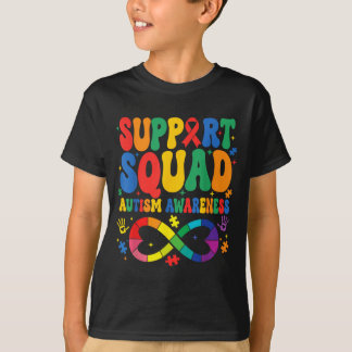 T-shirt Équipe de soutien de la famille Groovy Au Sensibil