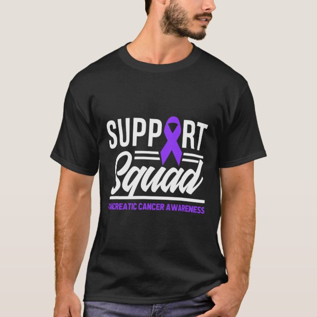 T-shirt Équipe de soutien du cancer pancréatique Cancer du (Devant)