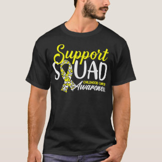 T-shirt Équipe de soutien Gold Ruban pour enfants Cancer