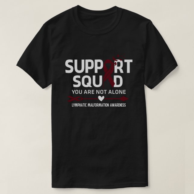 T-shirt Équipe de soutien guerrier Lymphatique Malformatio (Design devant)