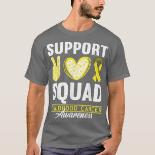 T-shirt Équipe de soutien I Gold Awareness Ribbon I Childh
