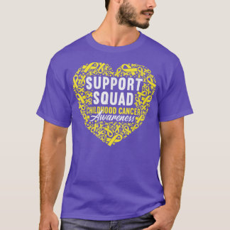 T-shirt Équipe de soutien I Gold Awareness Ribbon I Childh