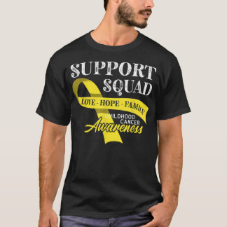T-shirt Équipe de soutien I Gold Awareness Ribbon I Childh