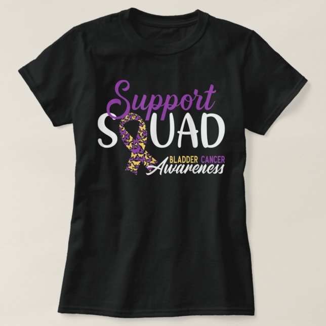 T-shirt Équipe de soutien I Sensibilisation au cancer de l (Design devant)