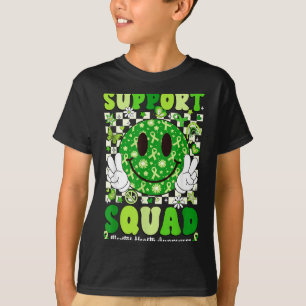 T-shirt Équipe de soutien Ruban vert de sensibilisation à 