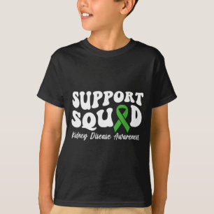 T-shirt Équipe de soutien Ruban Vert Maladie Rénale