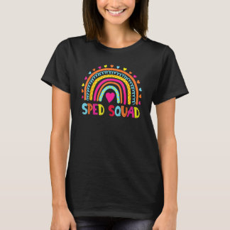 T-shirt Équipe de soutien scolaire enseignant arc-en-ciel