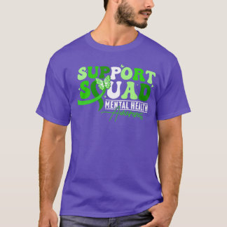 T-shirt Équipe de soutien Sensibilisation à la santé menta