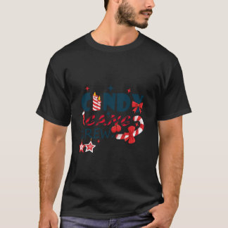 T-shirt Équipe de sucre de canne sucré de Noël pour famill