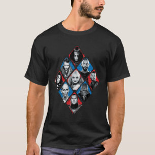 T-shirt Équipe de suicide Équipe spéciale X À damiers Di