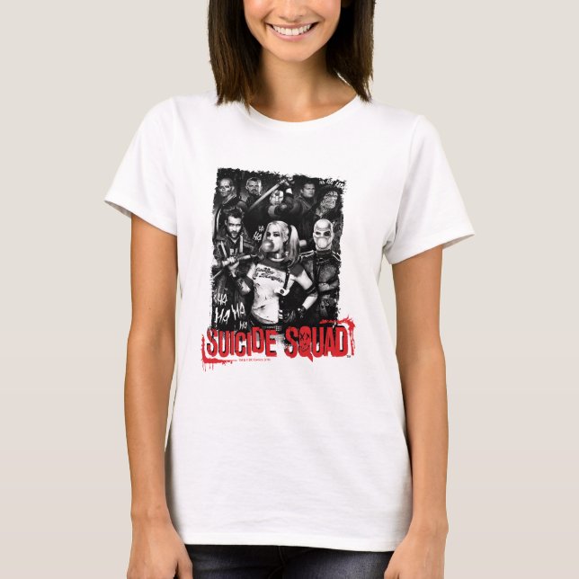 T-shirt Équipe de suicide | Grunge Group Photo (Devant)
