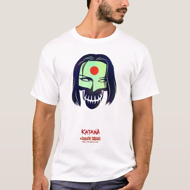 T-shirt Équipe de suicide | Icône de tête Katana (Devant)
