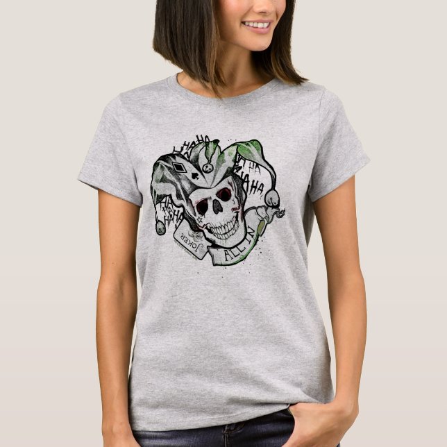T-shirt Équipe de suicide | Joker Crull "All In" Tattoo Ar (Devant)