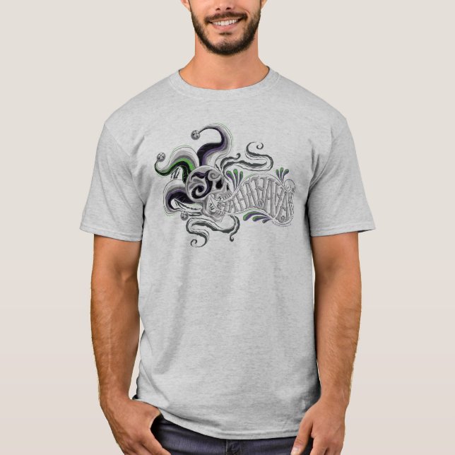 T-shirt Équipe de suicide | Joker Skull - Haha (Devant)
