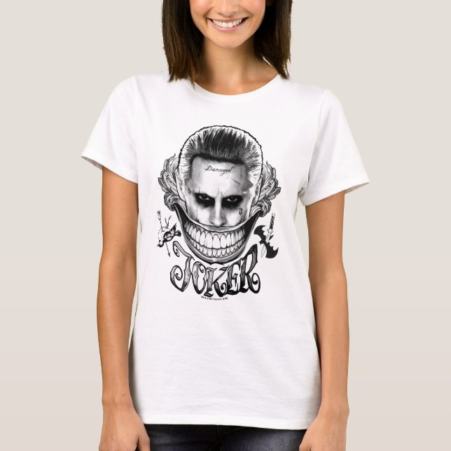 T-shirt Équipe de suicide | Joker Smile 2 (Devant)