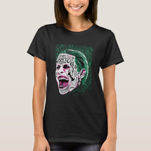 T-shirt Équipe de suicide | Rire Joker Head Sketch (Devant)