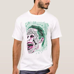 T-shirt Équipe de suicide   Rire Joker Head Sketch