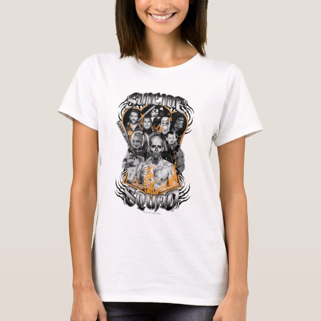 T-shirt Équipe de suicide | Task Force X Tattoo Tribal (Devant)