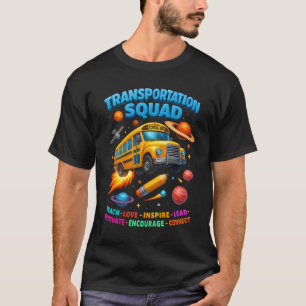 T-shirt Équipe De Transport Funny School Bus Retour À Scho