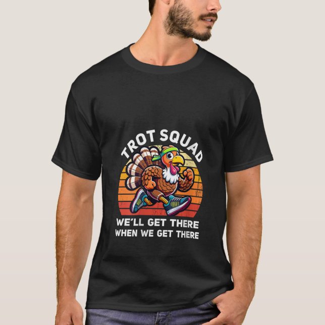 T-shirt Équipe de trot de femmes drôle Thanksgiving Turqui (Devant)