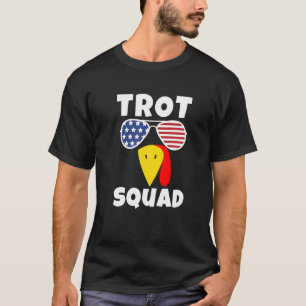 T-shirt Équipe de trot de Thanksgiving Coureur Dinde Face