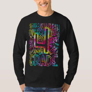T-shirt Équipe de typographie de 4e année Tea de 4e année