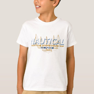 T-shirt Équipe de voile - Drapeau nautique et voilier