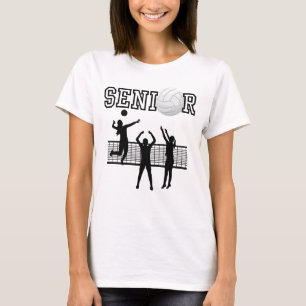 T-shirt Équipe de volleyball filles seniors avec silhouett