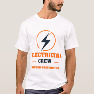 T-shirt ⚡ Équipe d'électriciens Logo de l'entrepreneur vin
