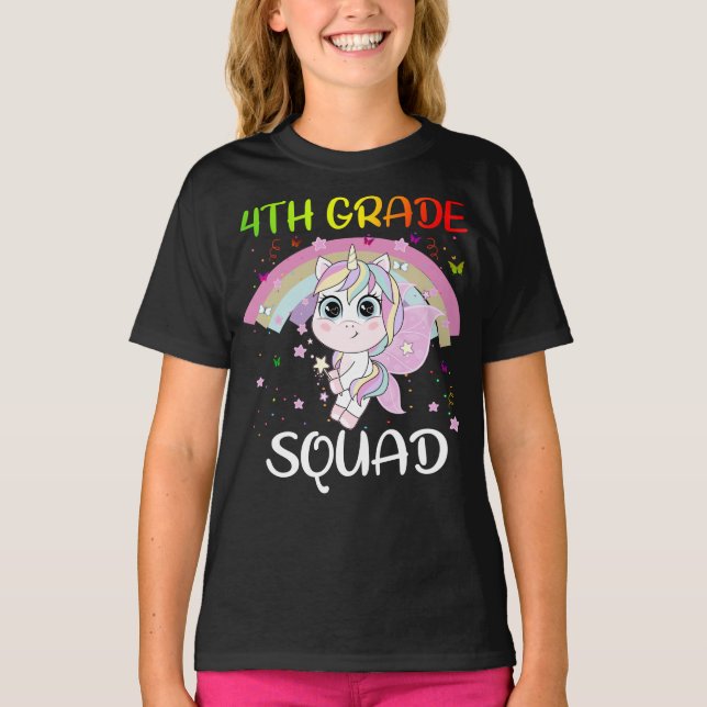 T-shirt Équipe d'élèves de 4e année 3e équipe d'enseignant (Devant)