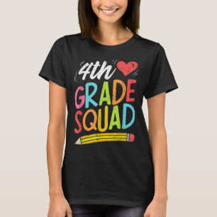 T-shirt Équipe d'élèves de 4e année Quatrième enseignant R