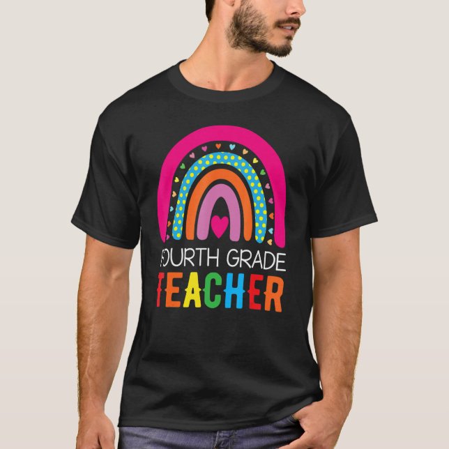 T-shirt Équipe d'enseignant 4e G de classe Rainbow Girls B (Devant)