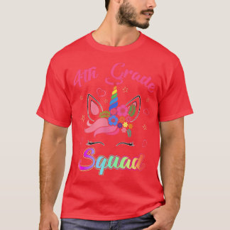 T-shirt Équipe d'enseignants de 4e année de l'Unicorn Reto