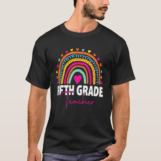 T-shirt Équipe d'enseignants de cinquième année 5e année E (Devant)