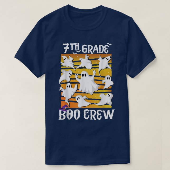 T-shirt Équipe d'enseignants de la 7e année Boo Crew Bab É (Design devant)