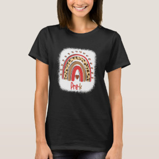 T-shirt Équipe d'enseignants de maternelle arc-en-ciel fil