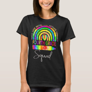 T-shirt Équipe d'enseignants de quatrième année Tie Dye Ra