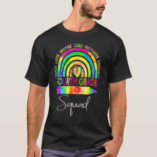 T-shirt Équipe d'enseignants de quatrième année Tie Dye Ra
