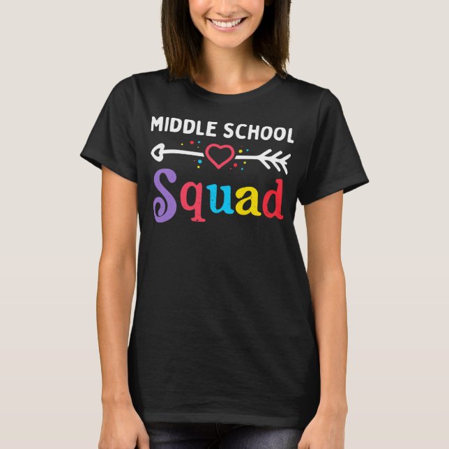 T-shirt Équipe D'Enseignants Quatrième Équipe De L'École S (Devant)