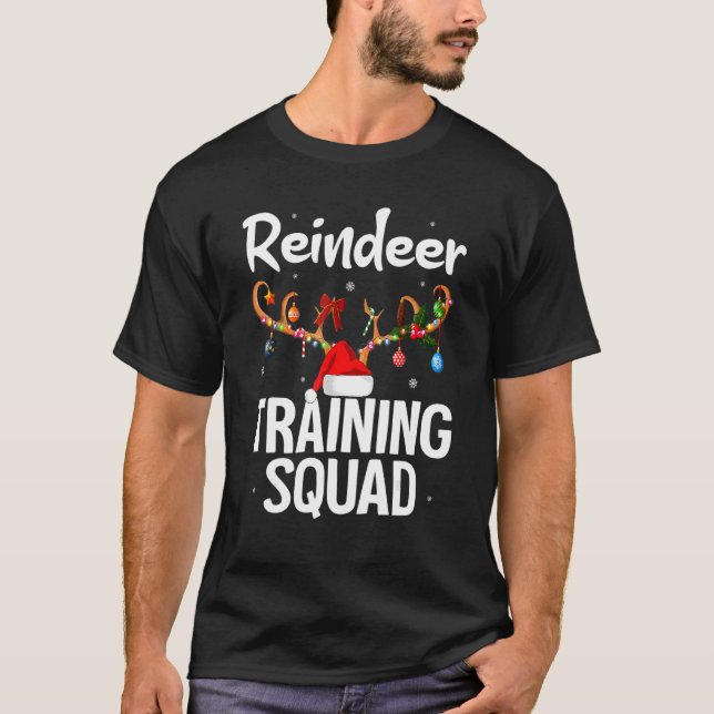 T-shirt Équipe d'entraînement des rennes de Noël Fa (Devant)