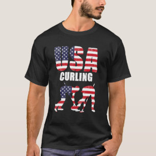 T-shirt Équipe des États-Unis de curling Sport d'hiver Pat