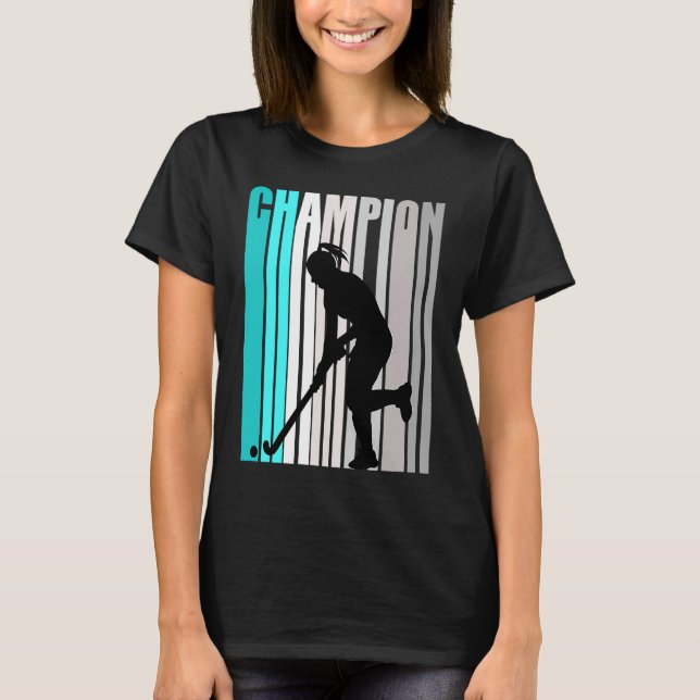 T-shirt Équipe des filles de hockey turquoise (Devant)