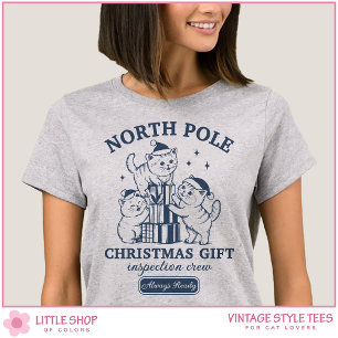 T-shirt Équipe d'inspection de cadeaux de Noël de chats vi