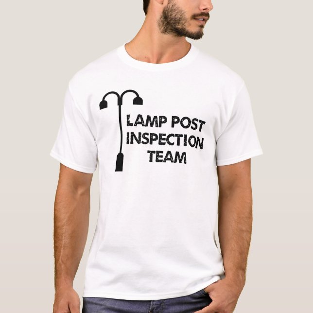 T-shirt Équipe d'inspection de courrier de lampe (Devant)