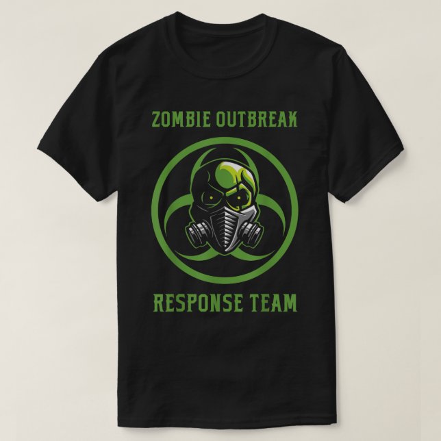 T-shirt Équipe d'intervention en cas d'éclosion de zombie  (Design devant)