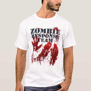 T-shirt Équipe d'intervention zombie Splatz mains sanglant